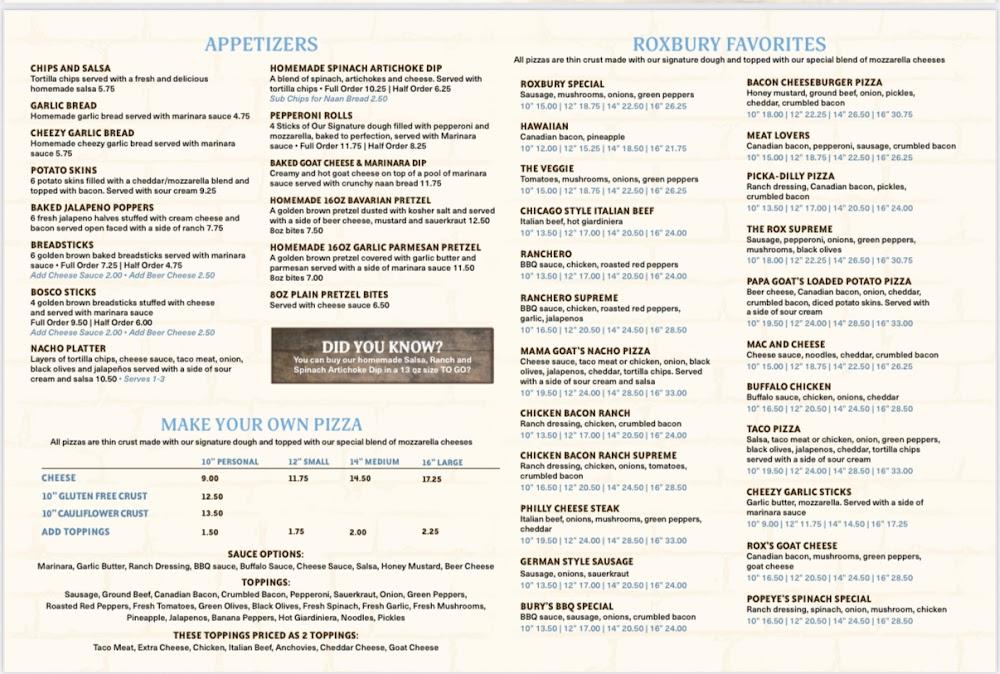 On the Rox Menu image 2